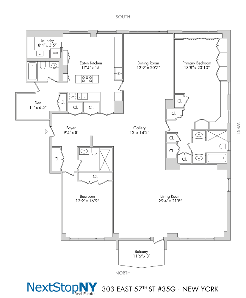 Floorplan for 303 East 57th Street, 35G