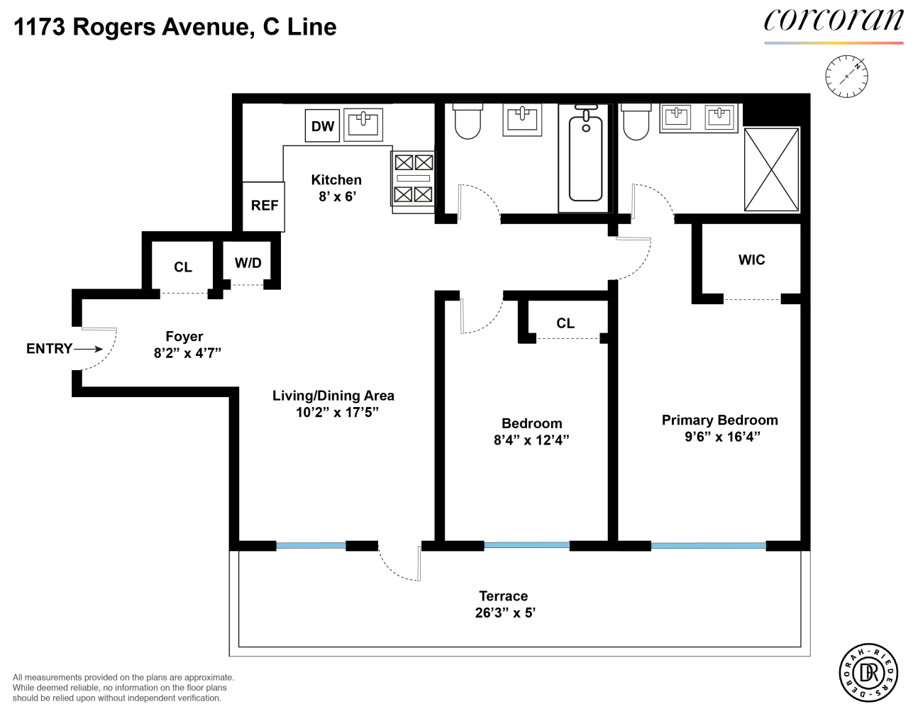 Floorplan for 1173 Rogers Avenue, 4C