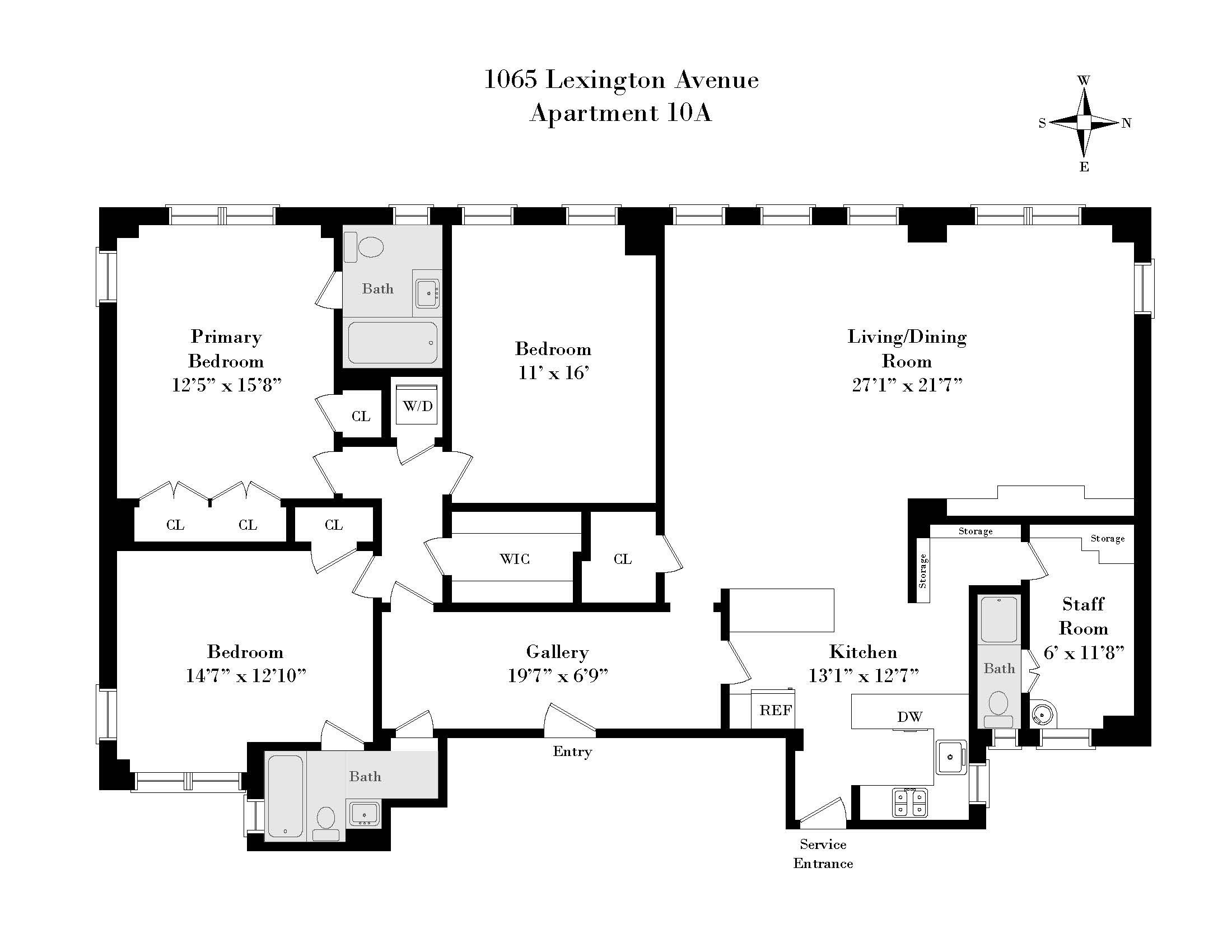 Floorplan for 1065 Lexington Avenue, 10A