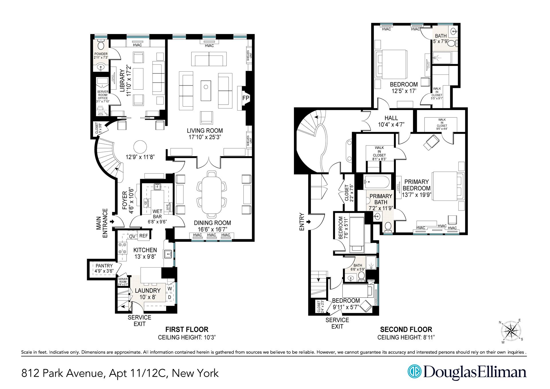 Floorplan for 812 Park Avenue, 11/12C