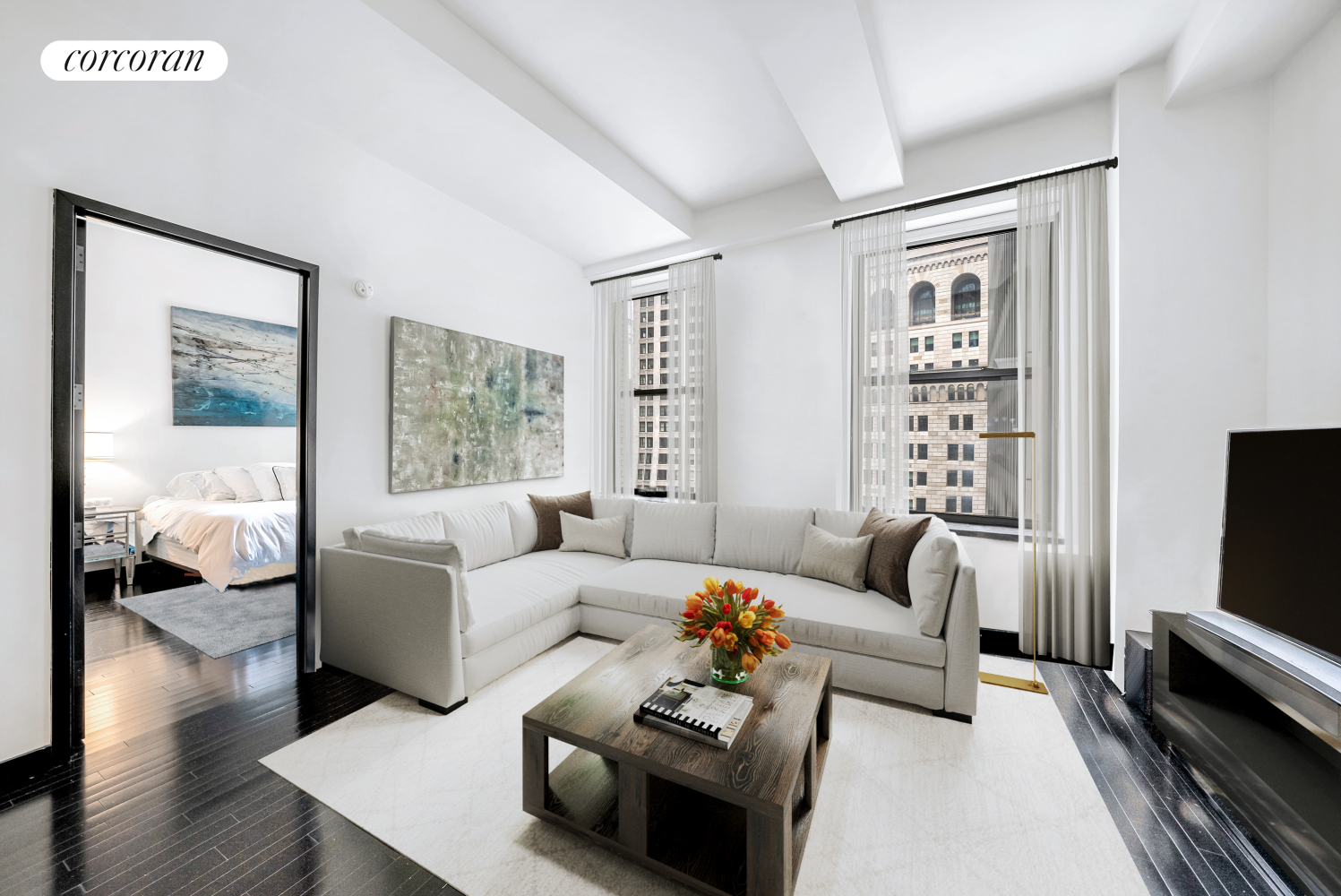 20 Pine Street 1014, Financial District, Downtown, NYC - 2 Bedrooms  
2 Bathrooms  
5 Rooms - 