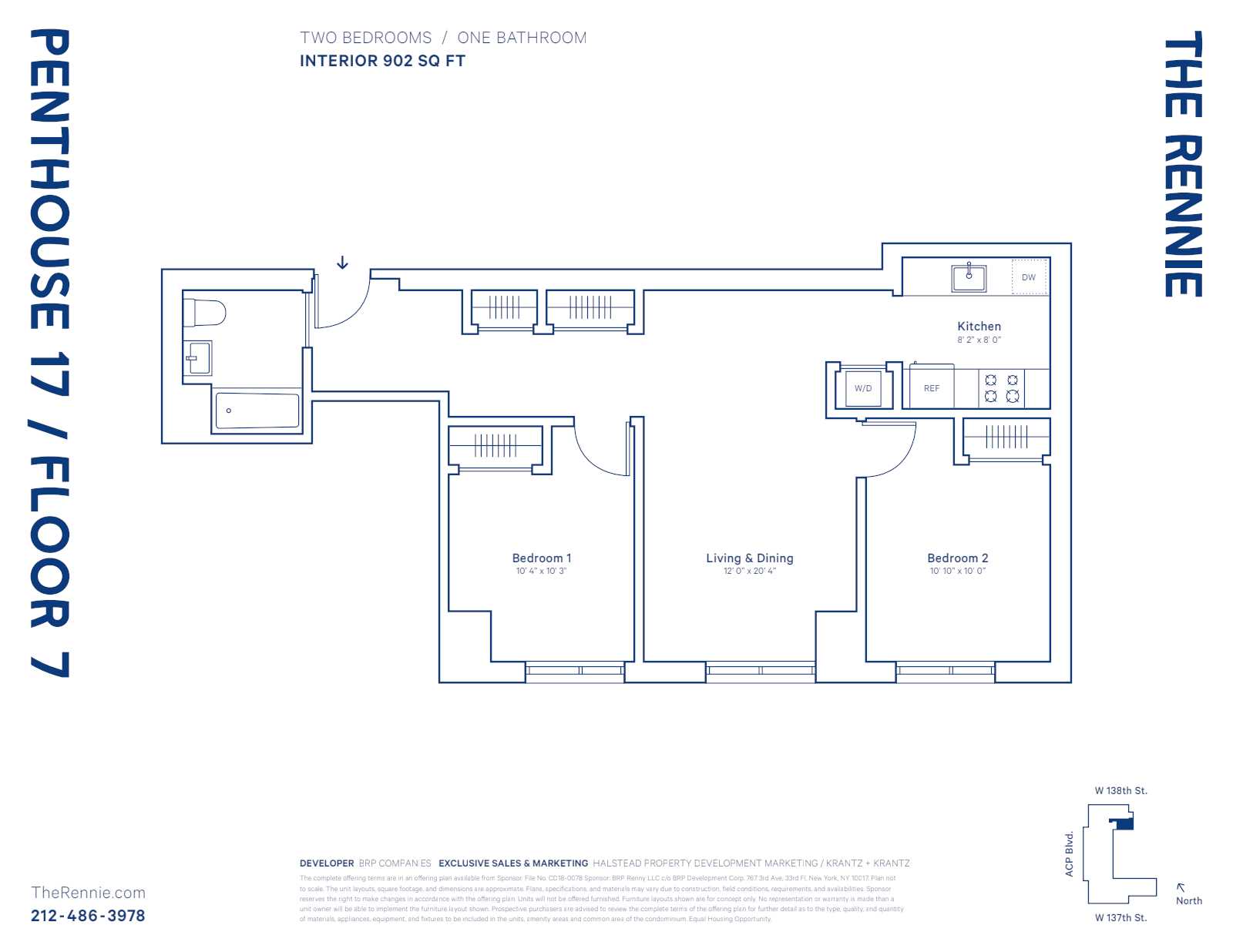 Floorplan for 2351 Adam C Powell Boulevard, PH17