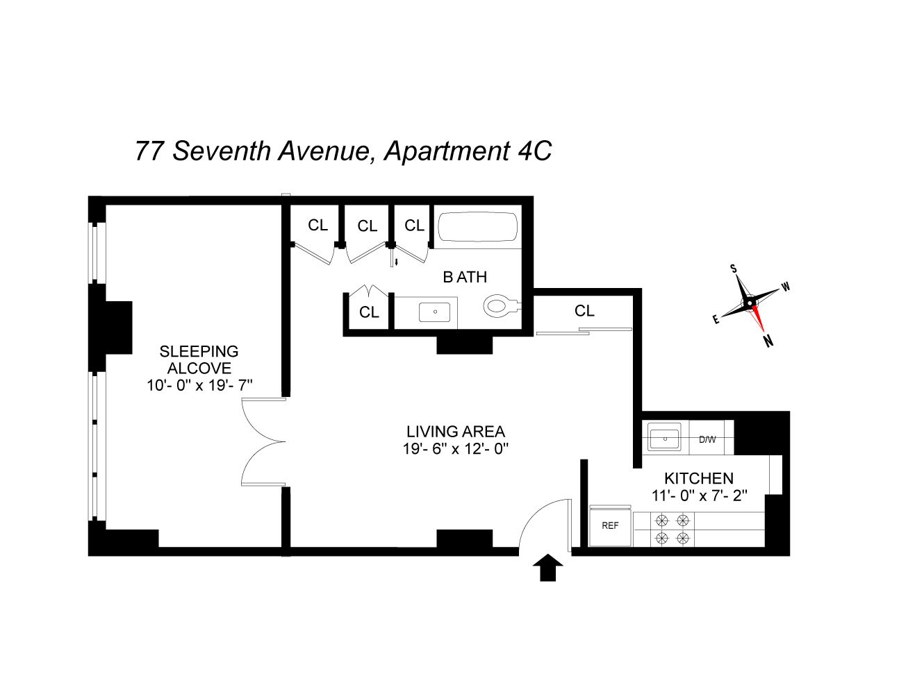 Floorplan for 77 7th Avenue, 4C