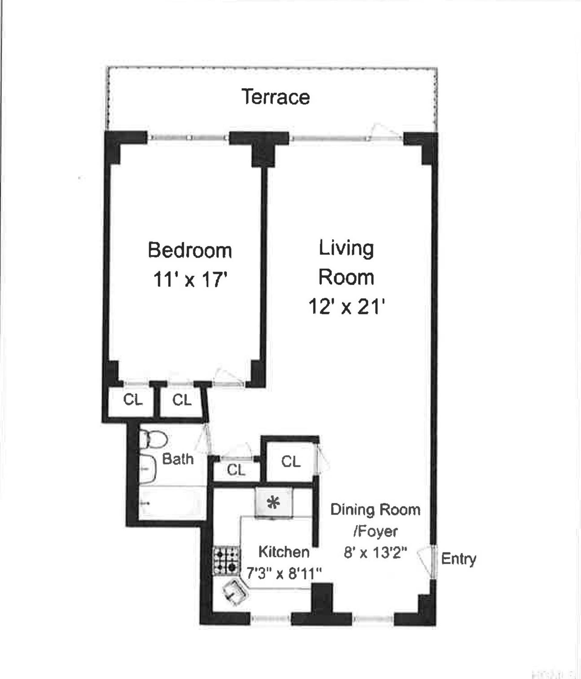 Floorplan for 2575 Palisade Avenue, 1J