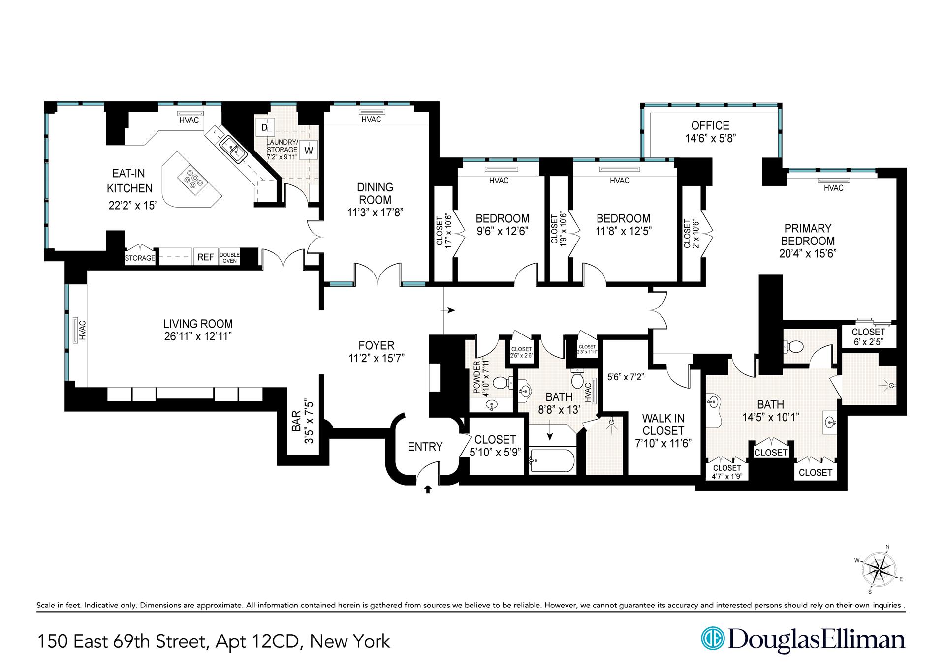 Floorplan for 150 East 69th Street, 12CD