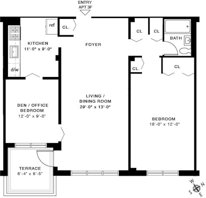 Floorplan for 3935 Blackstone Avenue, 3F