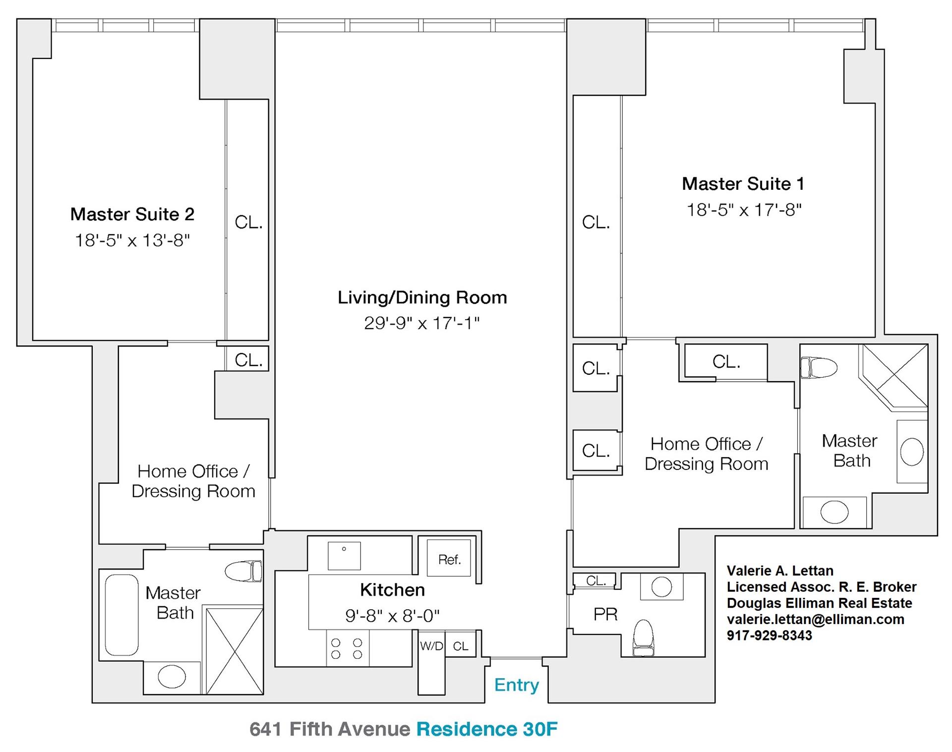 Floorplan for 641 5th Avenue, 30F