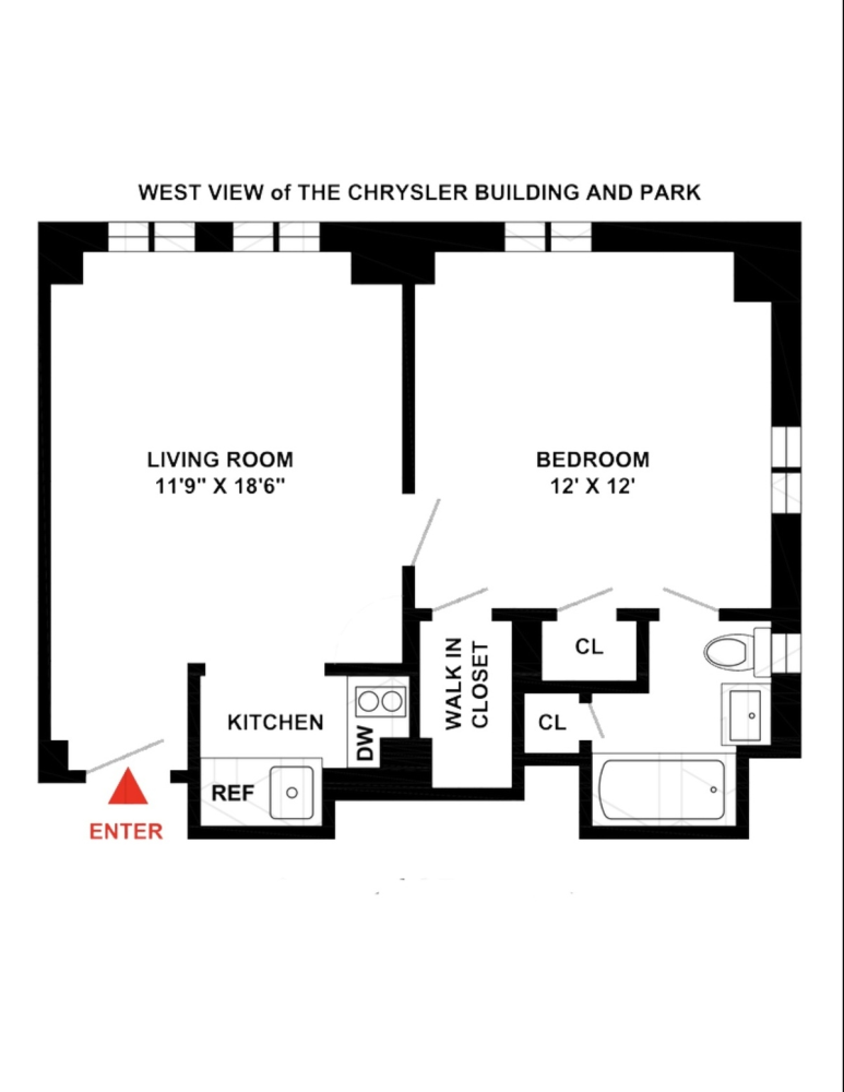 Floorplan for 25 Tudor City Place, 419