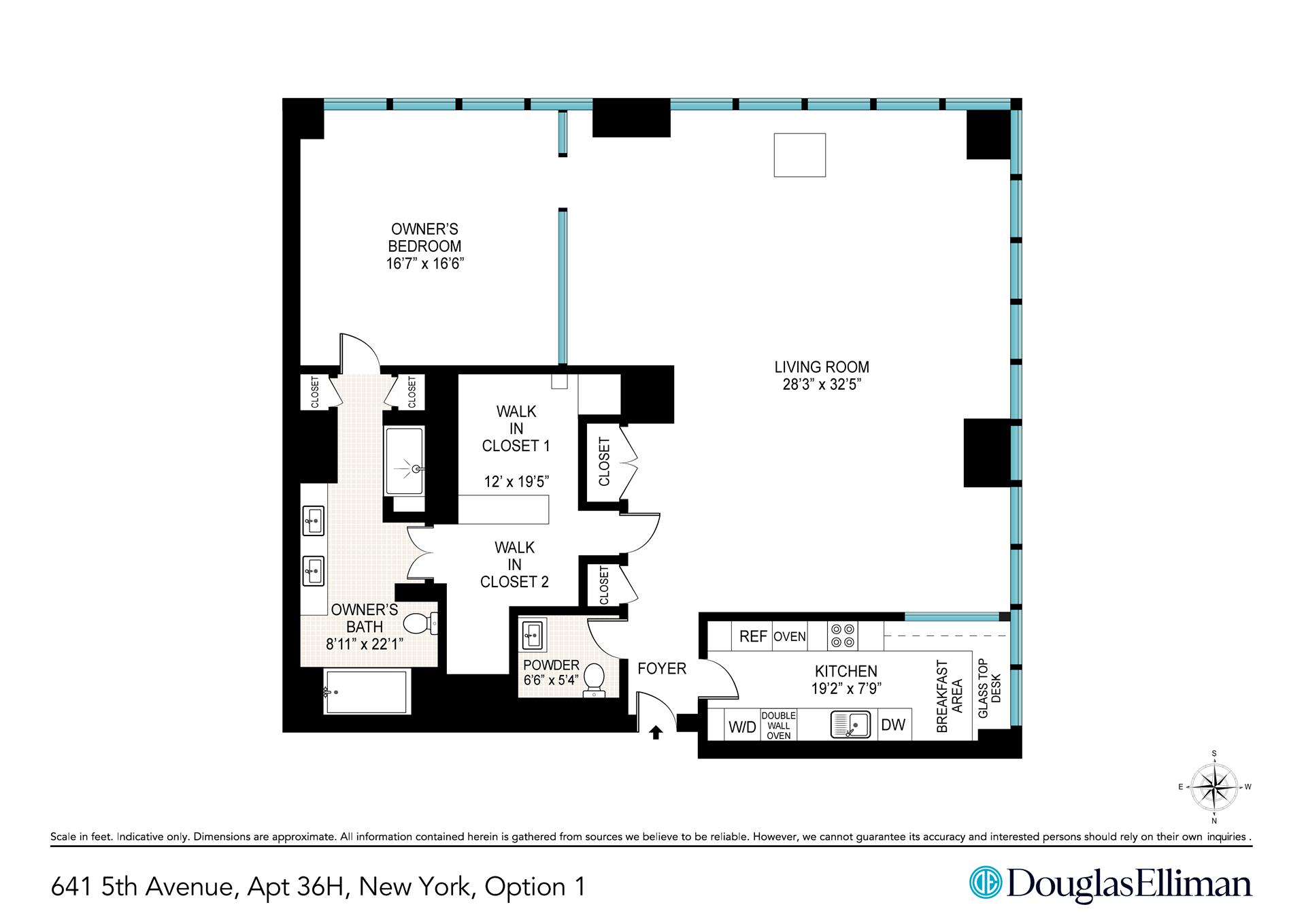 Floorplan for 641 5th Avenue, 36H