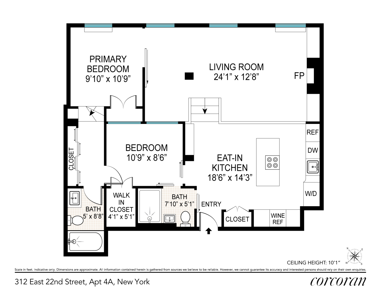 Floorplan for 312 East 22nd Street, 4A