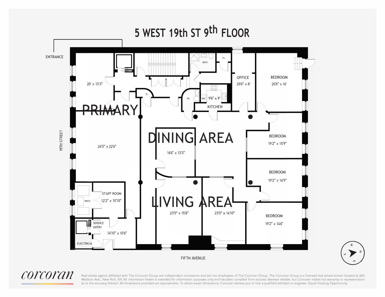 Floorplan for 5 West 19th Street, 9THFLOOR