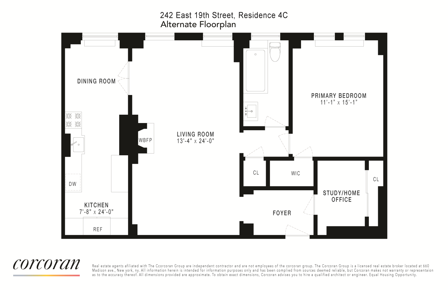 Floorplan for 242 East 19th Street, 4C