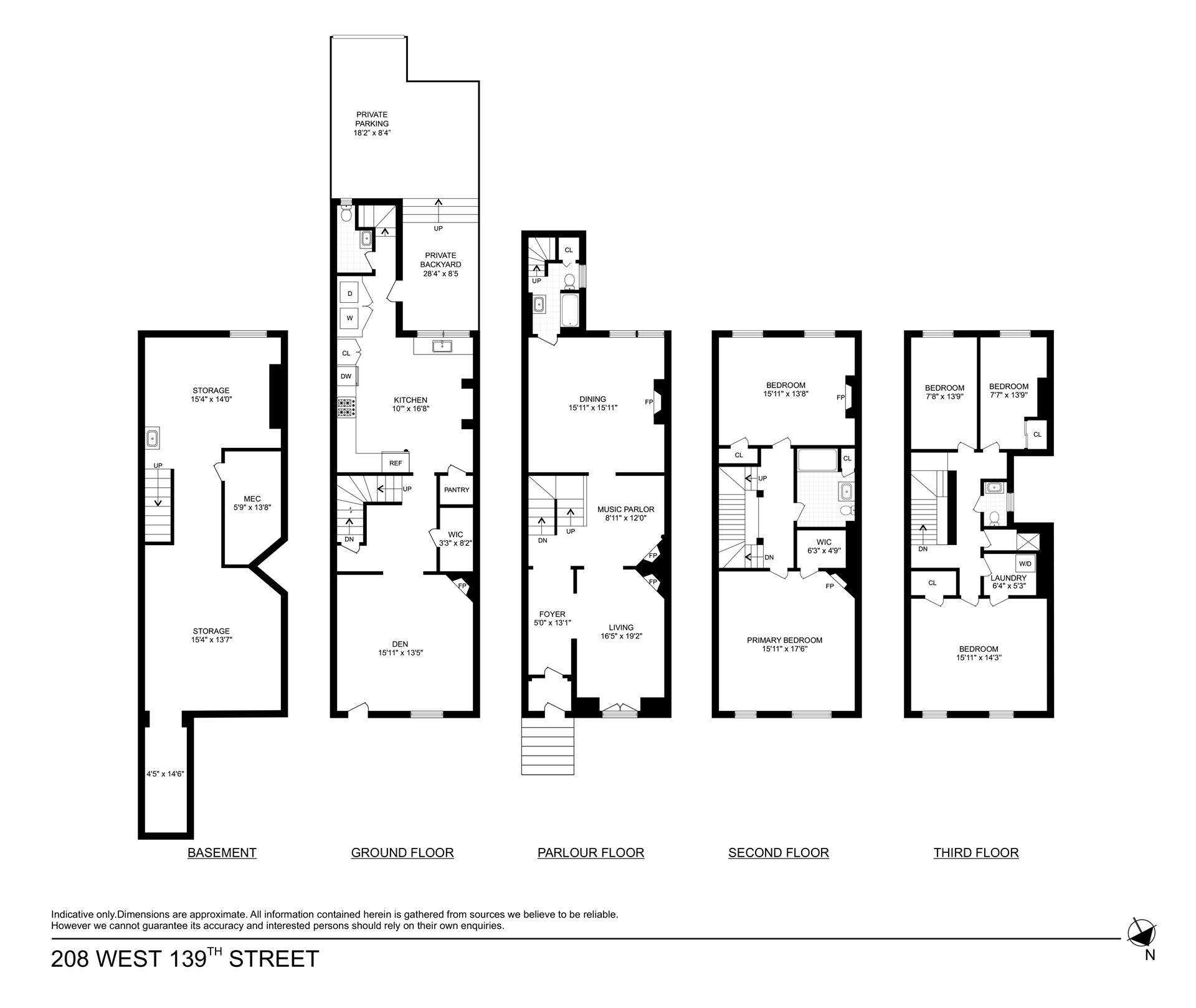 Floorplan for 208 West 139th Street