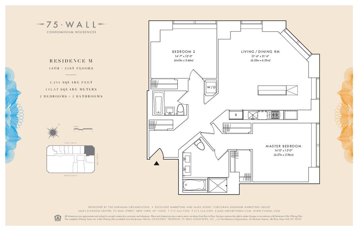 Floorplan for 75 Wall Street, 24-M