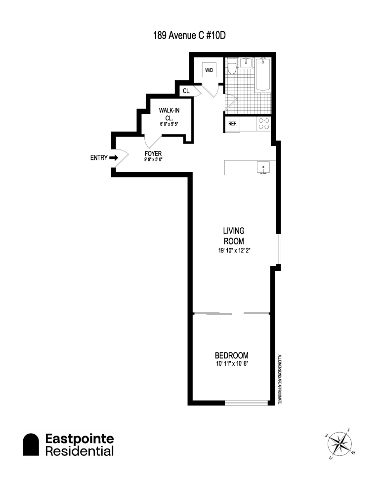 Floorplan for 189 Ave C, 10D