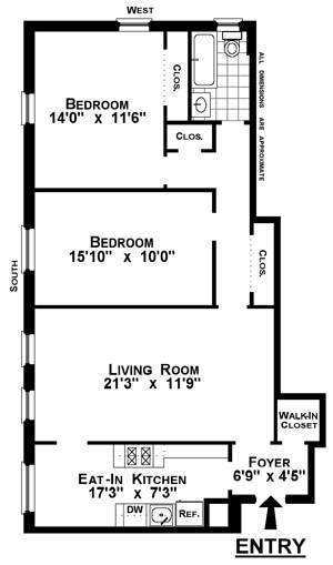 Floorplan for 270 Seaman Avenue, D6