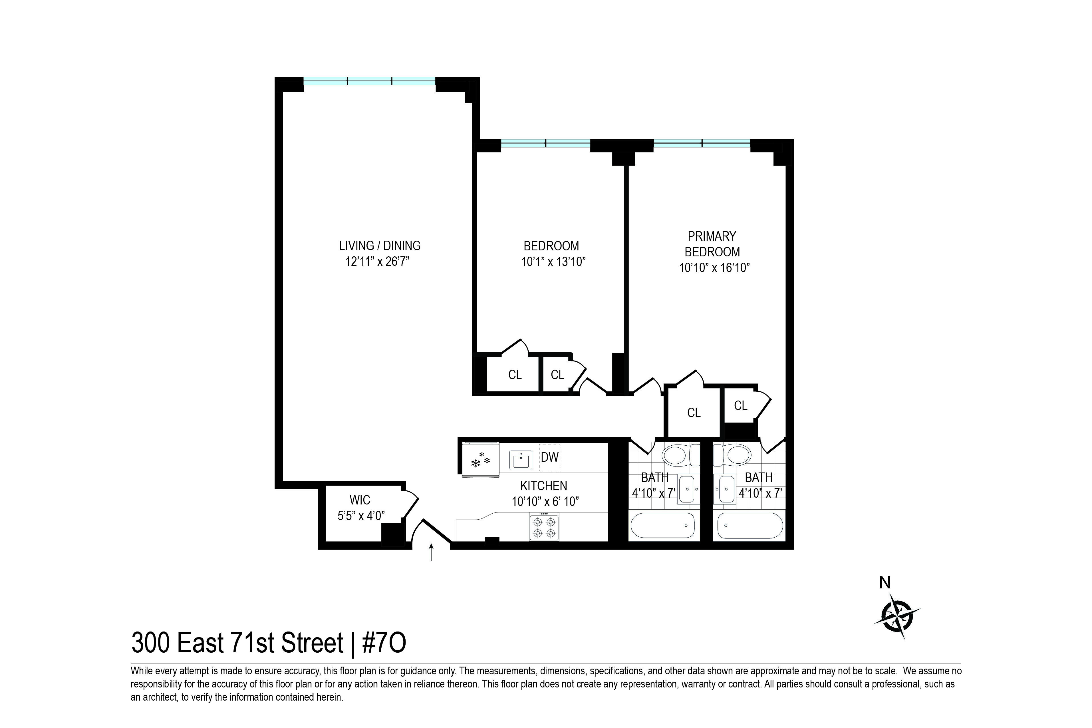 Floorplan for 300 East 71st Street, 7O