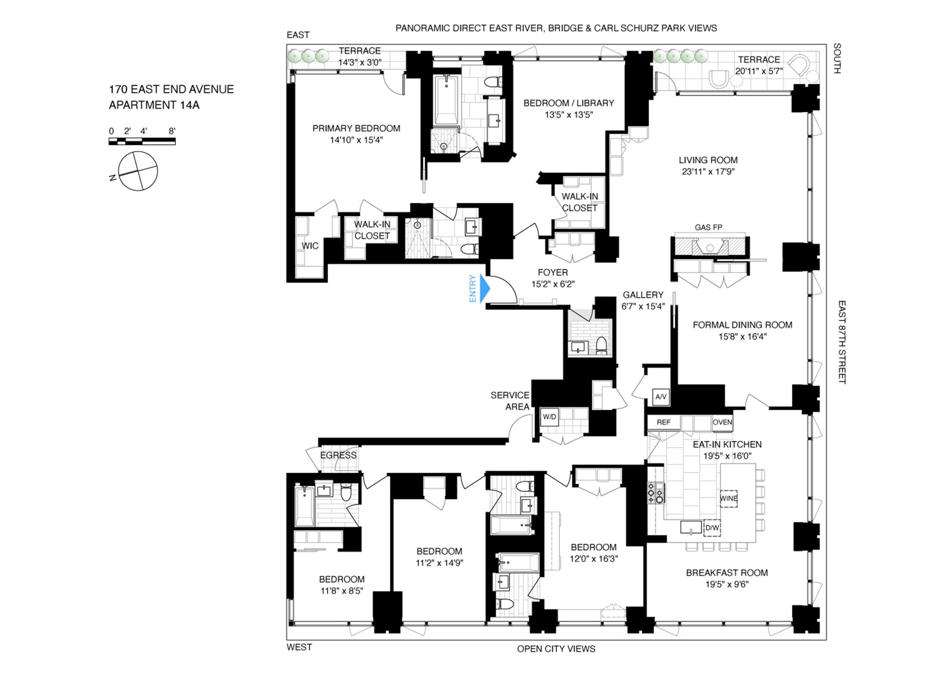 Floorplan for 170 East End Avenue, 14A