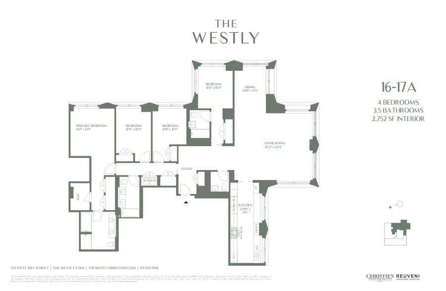 Floorplan for 251 West 91st Street, 16-A