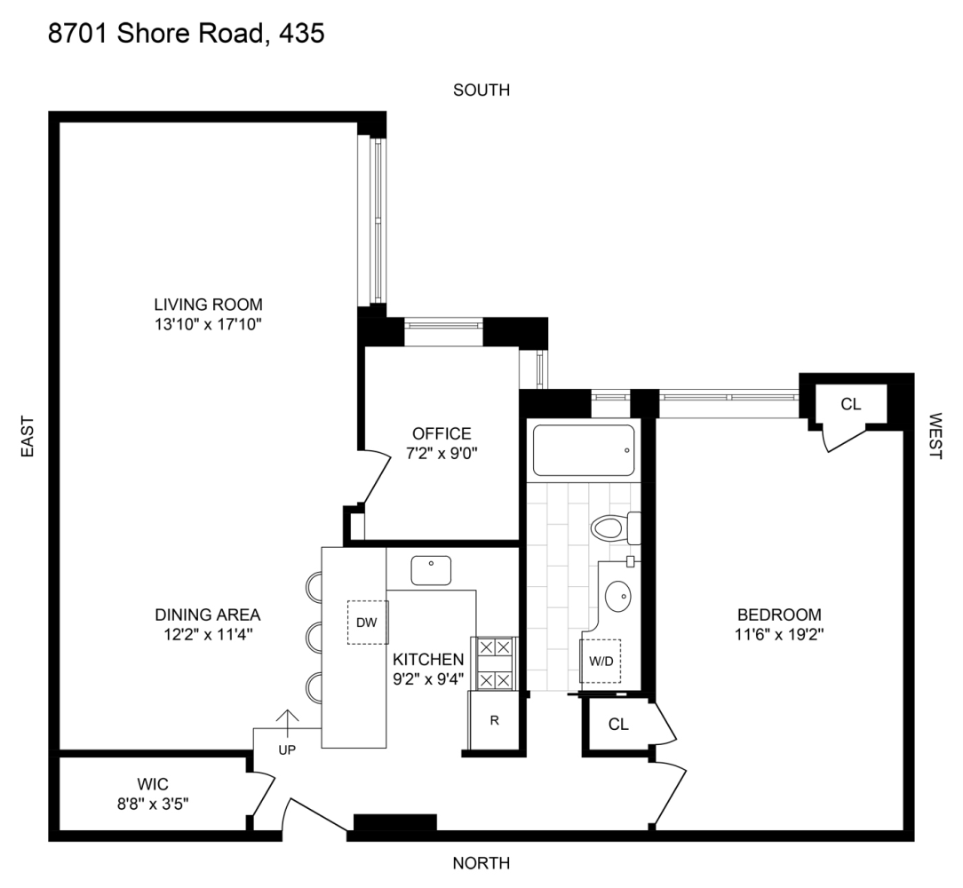 Floorplan for 8701 Shore Road, 435