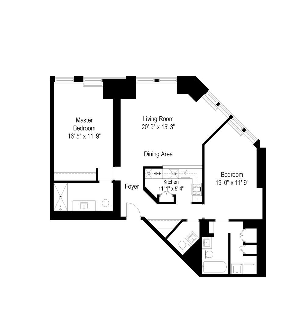 Floorplan for 150 West 56th Street, 3503