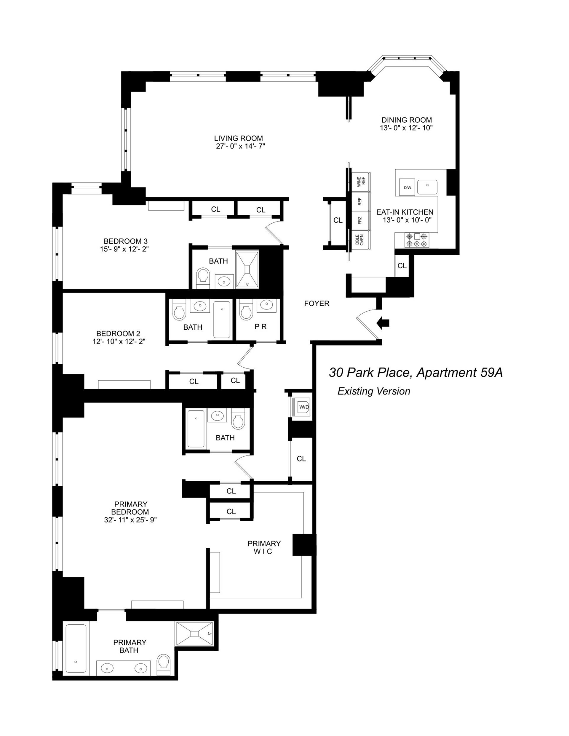 Floorplan for 30 Park Place, 59A