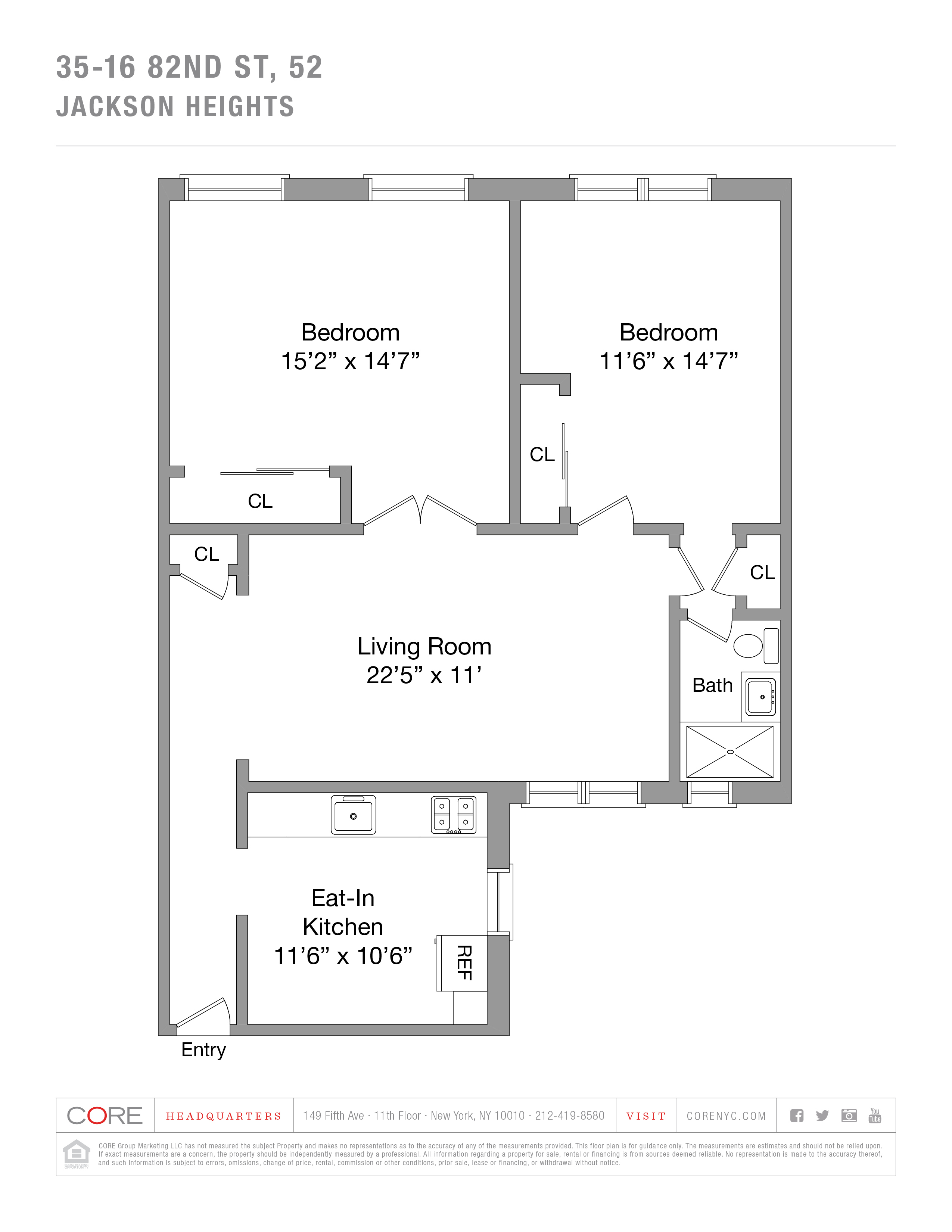 Floorplan for 35-16 82nd Street