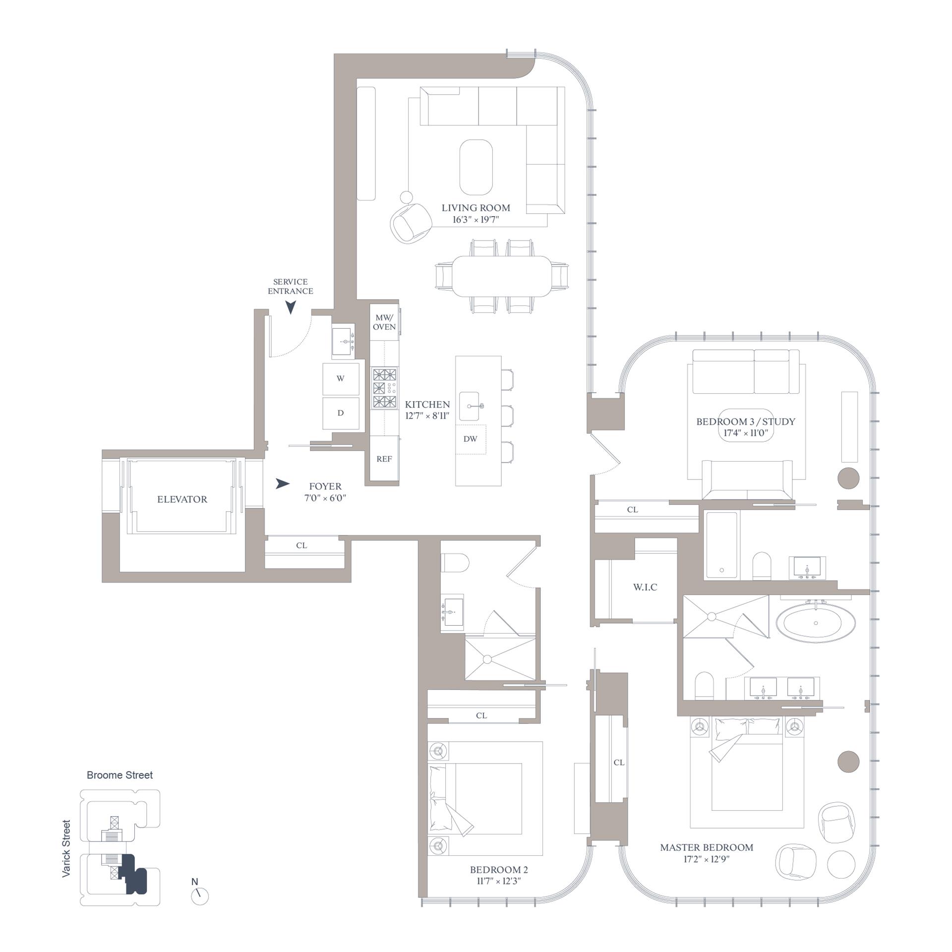 Floorplan for 565 Broome Street, S23B