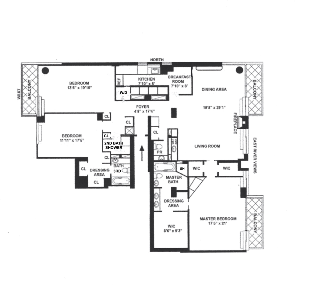 Floorplan for 255 East 49th Street, 30A