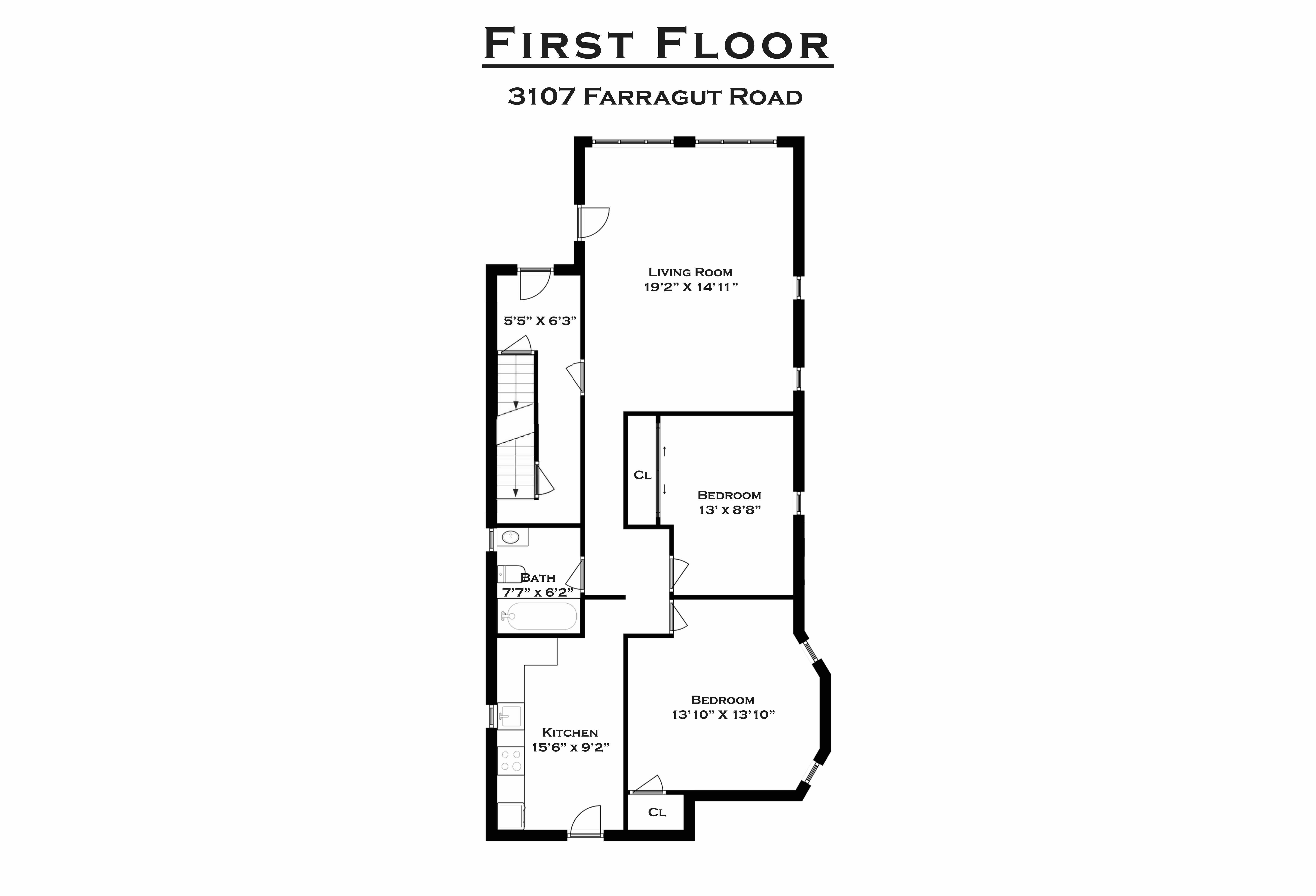 Floorplan for 3107 Farragut Road, BUILDING