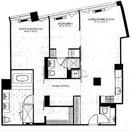 Floorplan for 40 Broad Street, PH3F