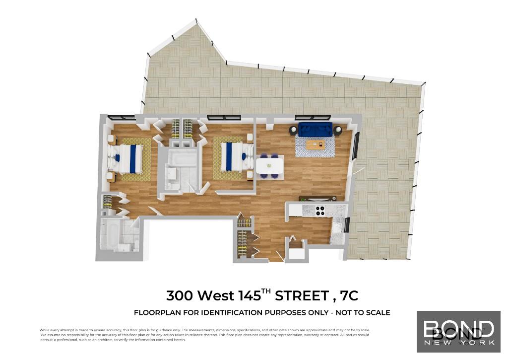 Floorplan for 300 West 145th Street, 7C