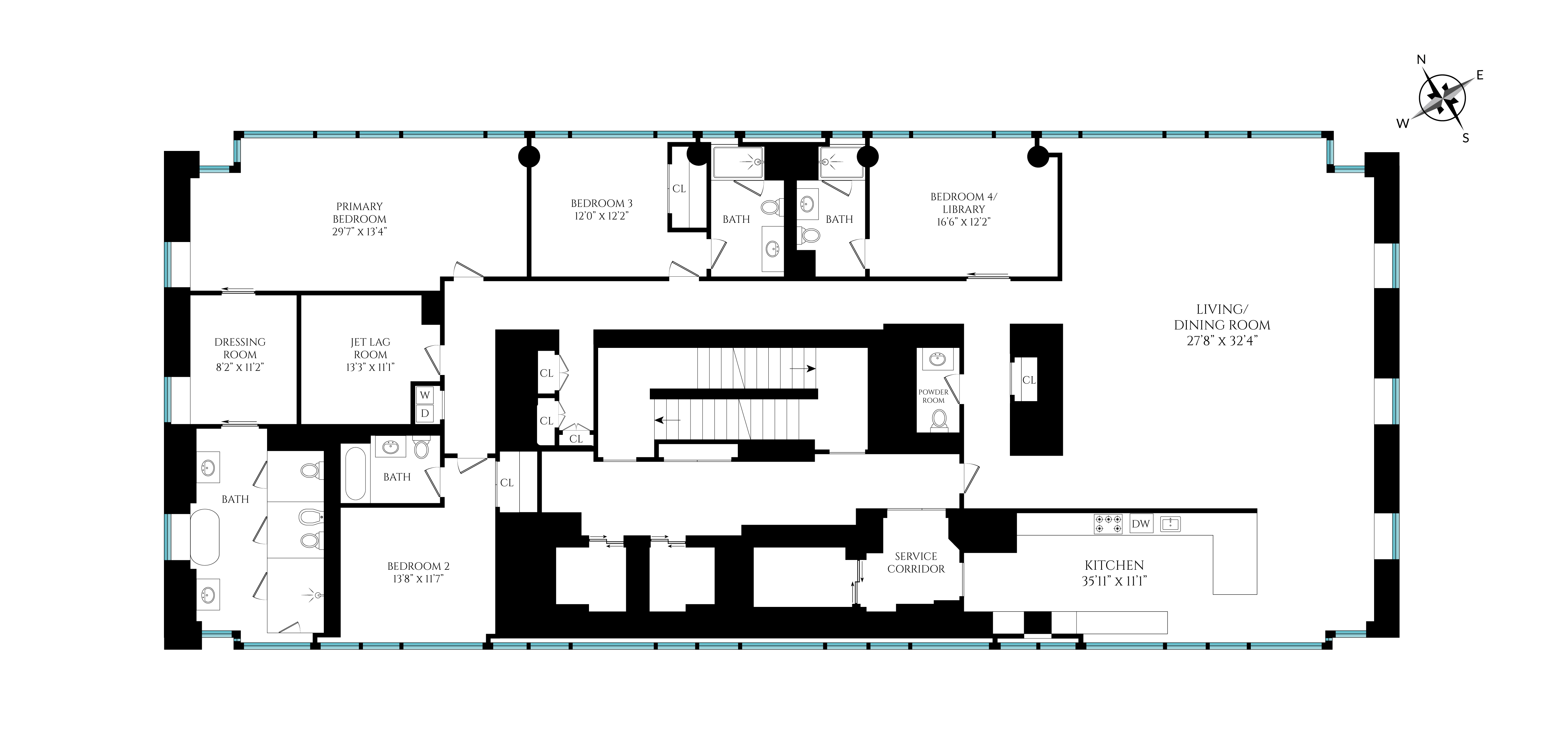 Floorplan for 20 West 53rd Street, 44TH FLOOR