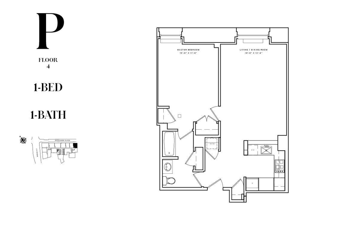 Floorplan for 25 Broad Street, 4P