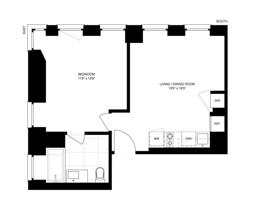 Floorplan for 70 West 45th Street, 30C