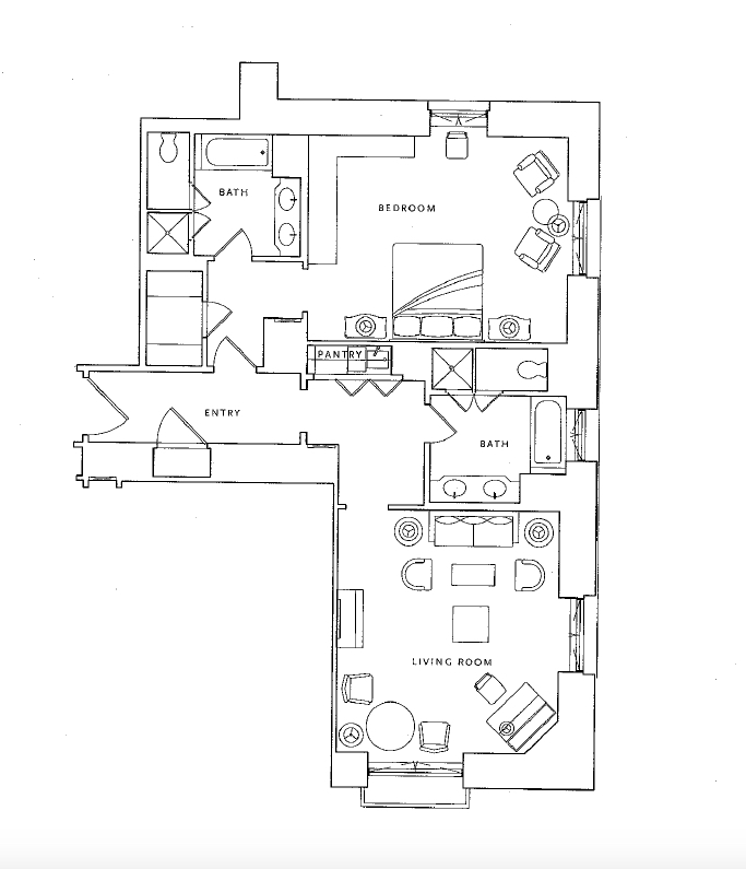 Floorplan for 2 East 55th Street, 901