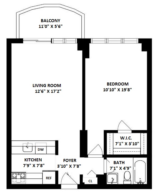 Floorplan for 157 East 32nd Street, 8A