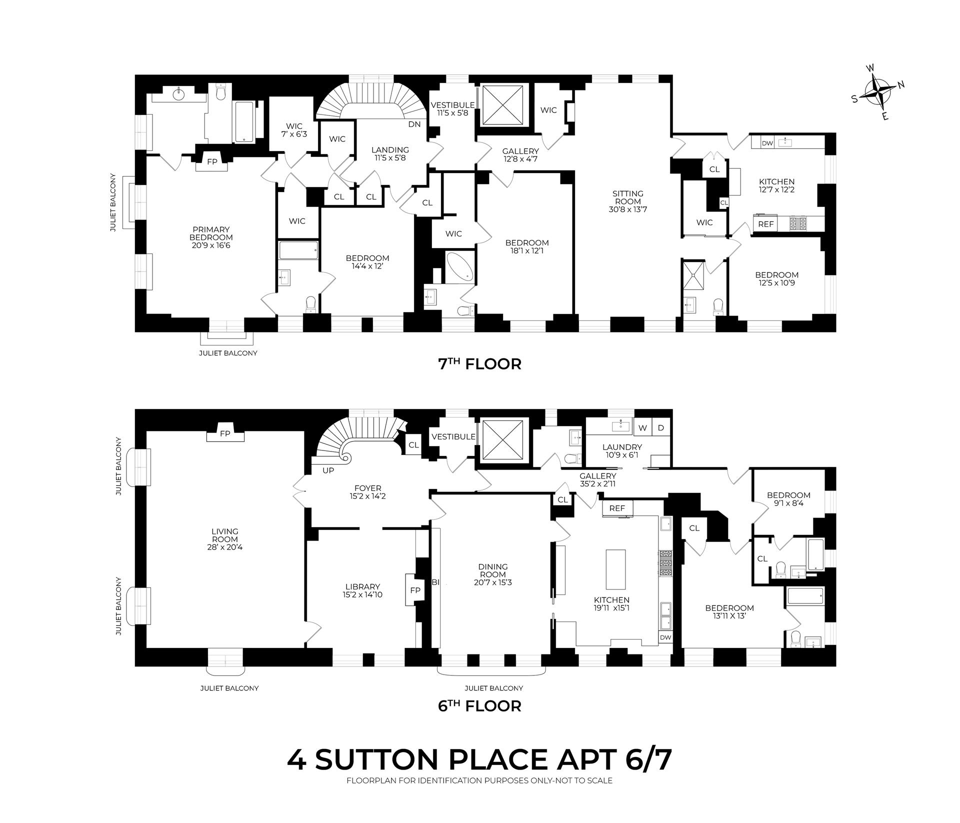 Floorplan for 4 Sutton Place, 6/7