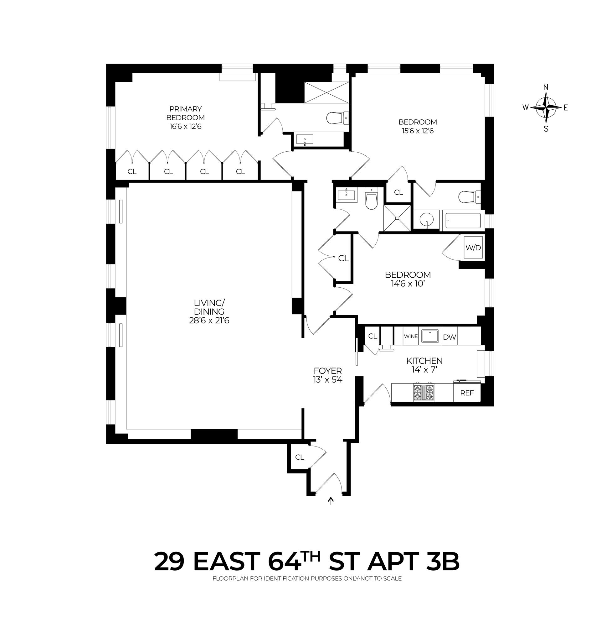 Floorplan for 29 East 64th Street, 3B