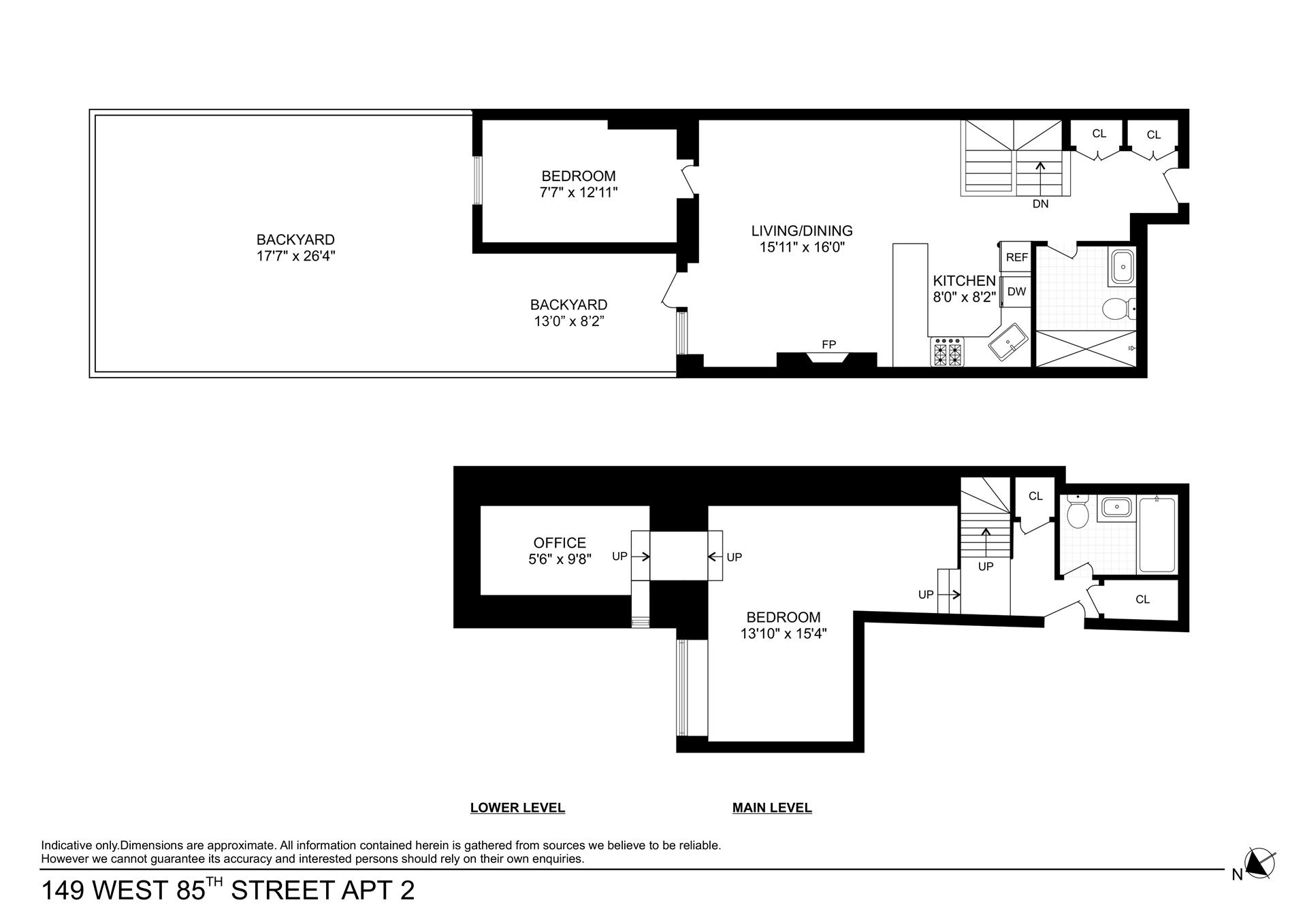 Floorplan for 149 West 85th Street, 2