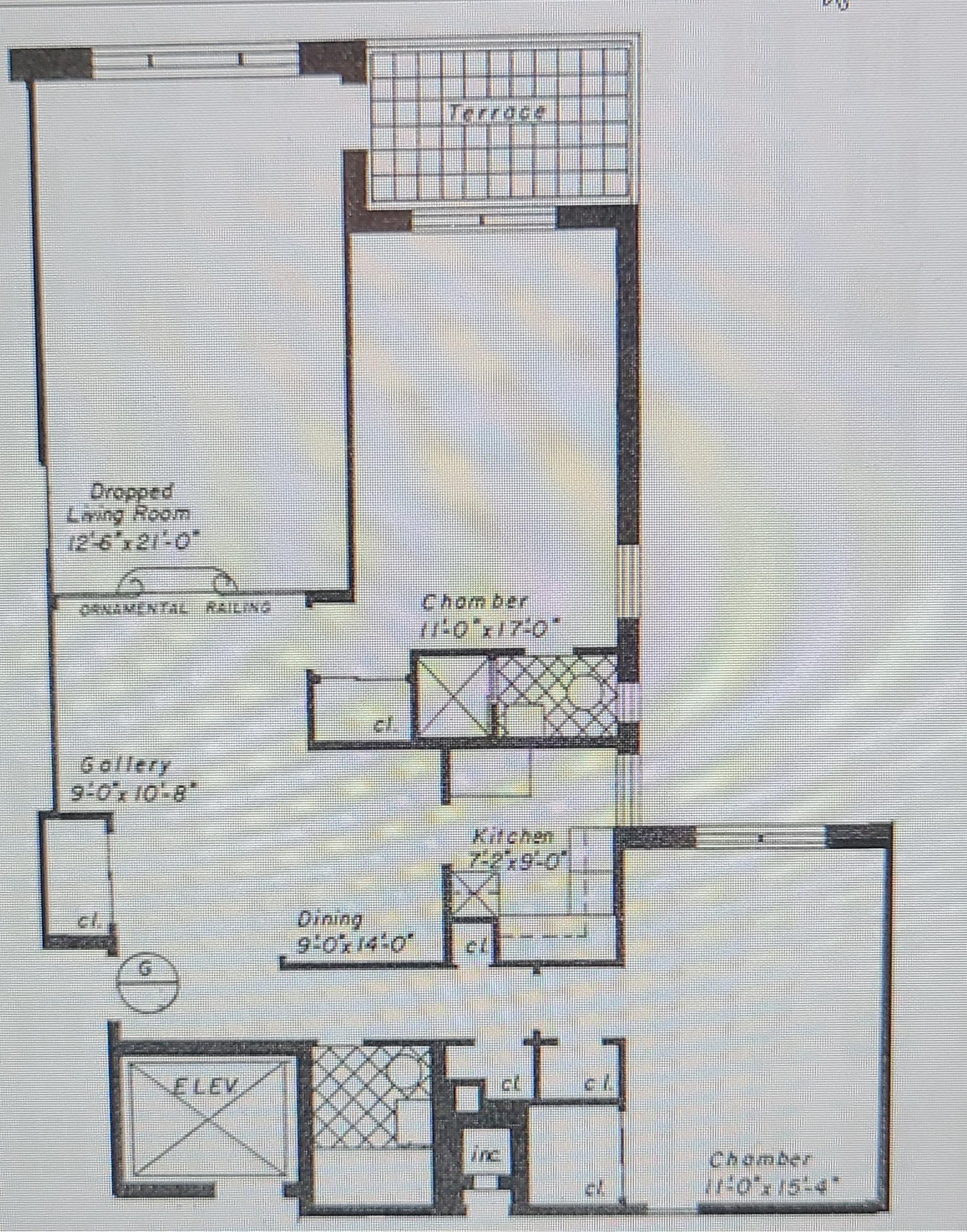 Floorplan for 3635 Johnson Avenue, 3G