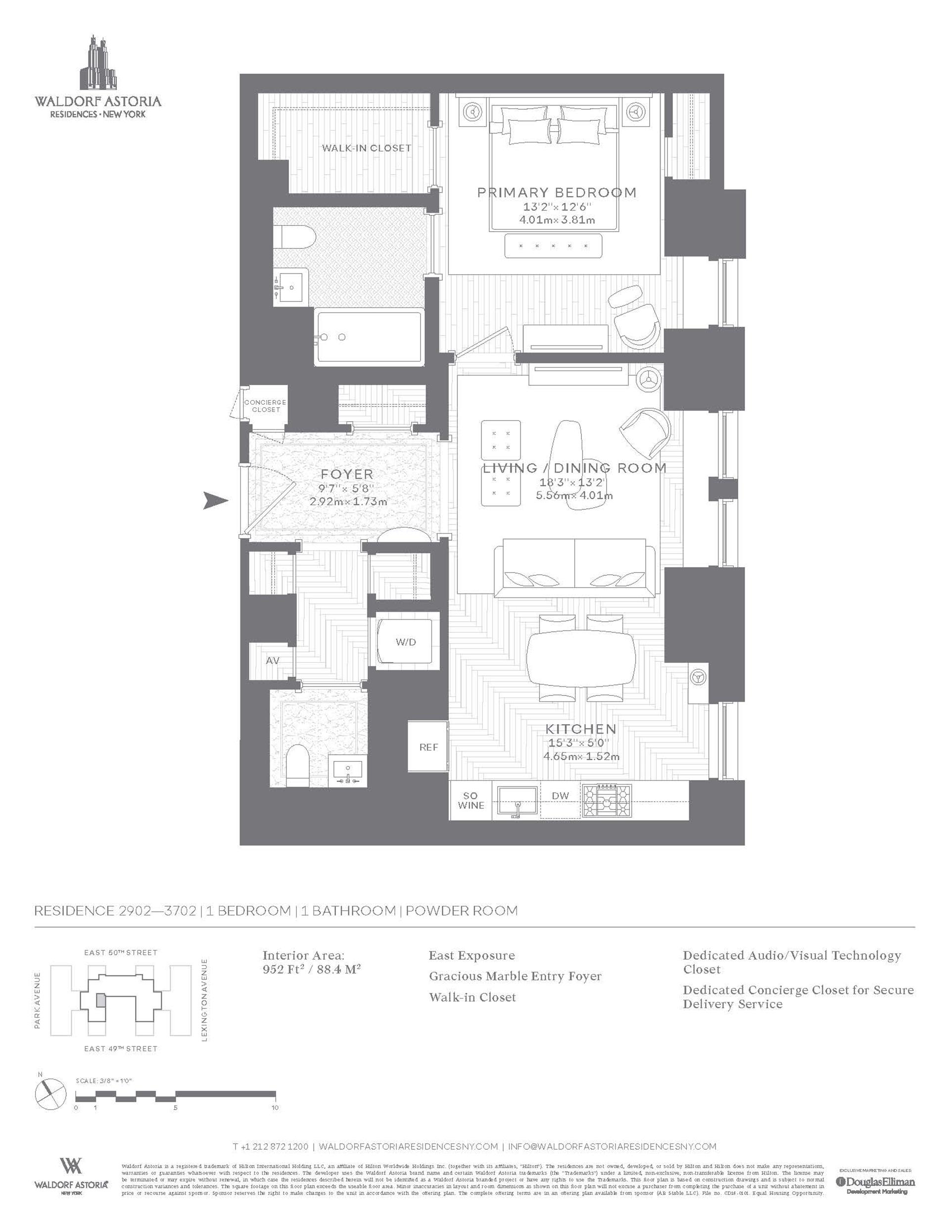 Floorplan for 303 Park Avenue, 3502