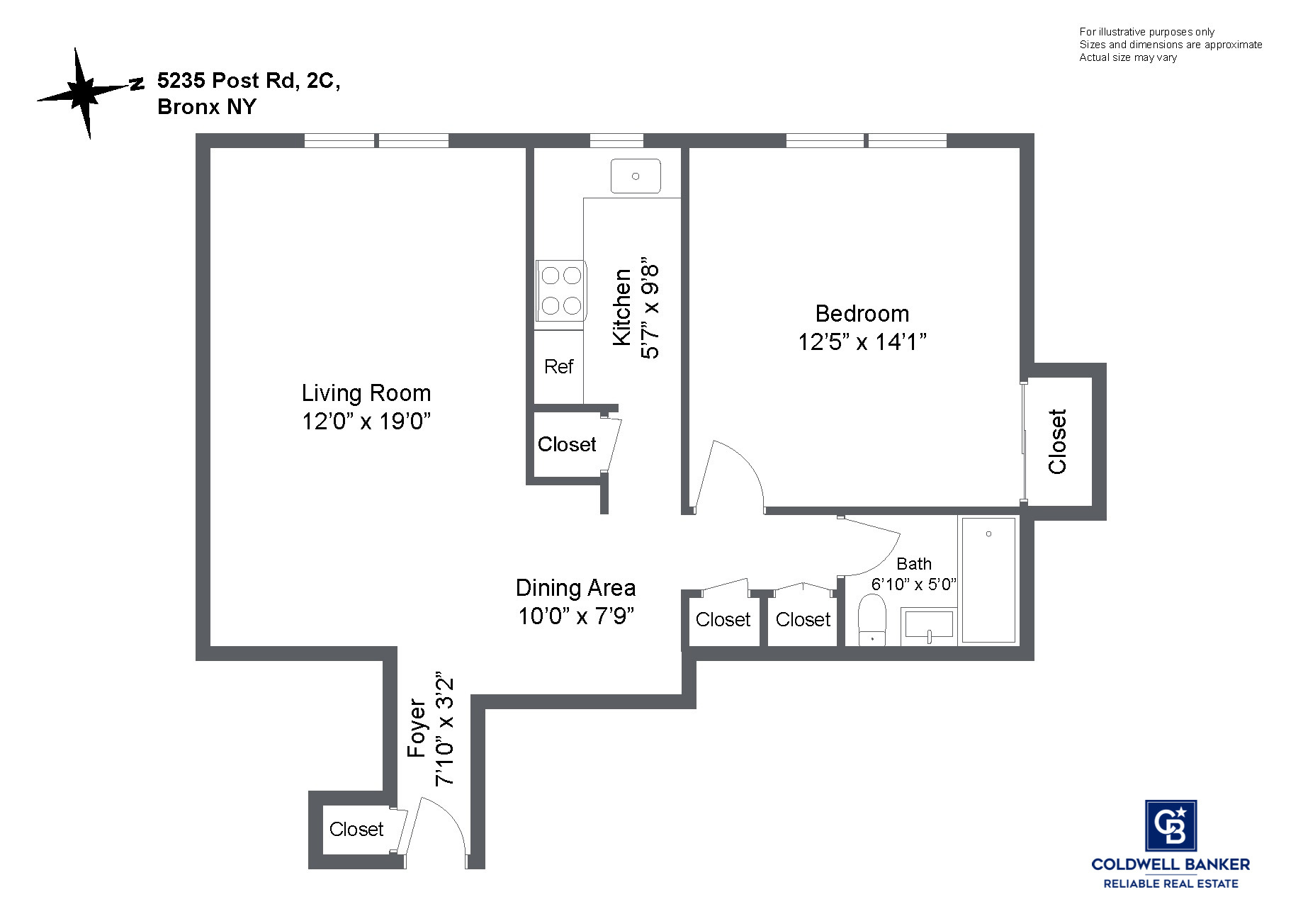 Floorplan for 5235 Post Road, 2-C