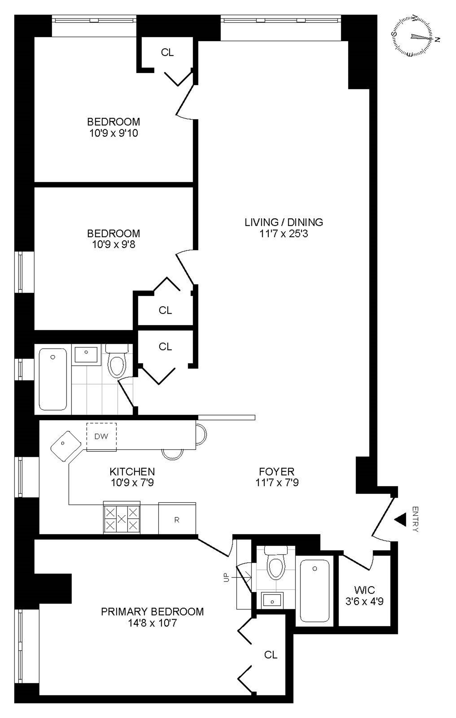 Floorplan for 855 East 7th Street, 1F