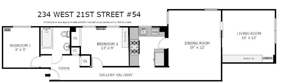 Floorplan for 234 West 21st Street, 54