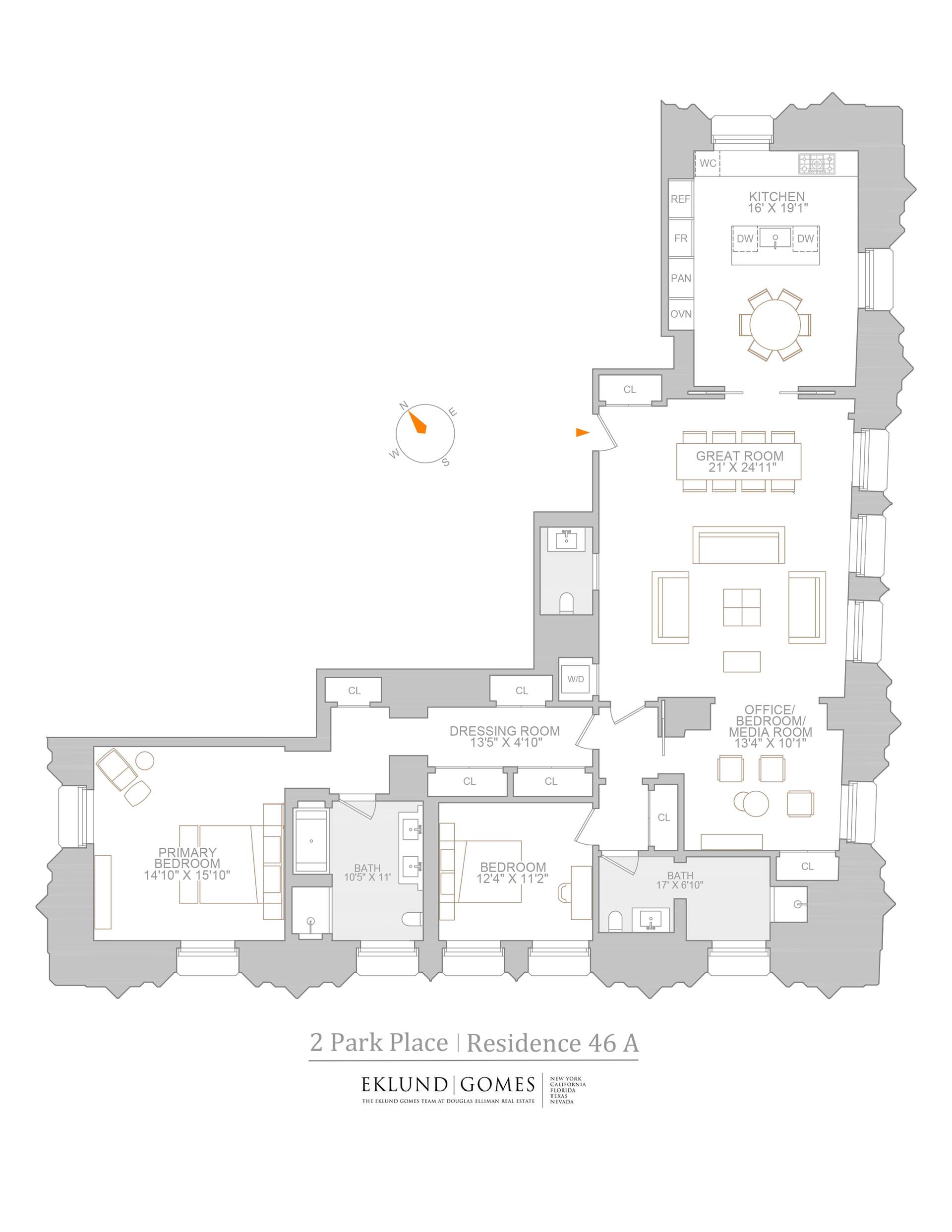 Floorplan for 2 Park Place, 46A