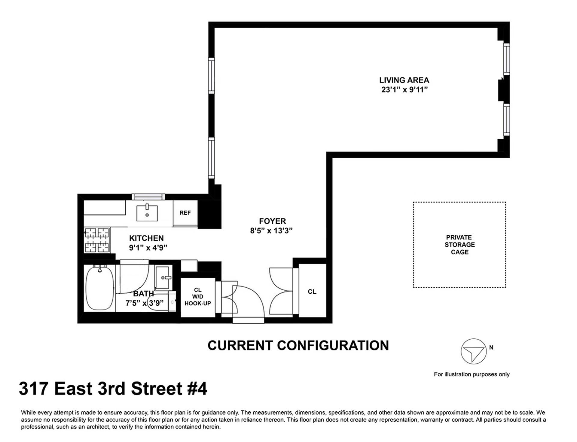 Floorplan for 317 East 3rd Street, 4