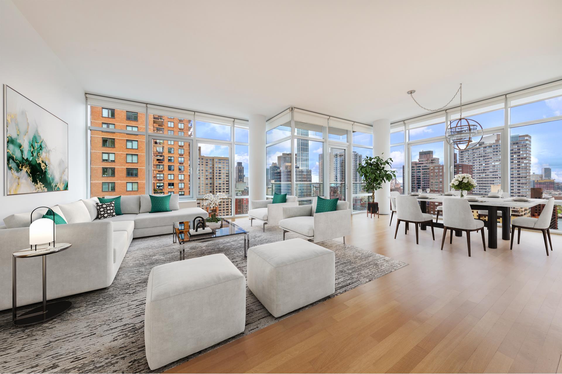 310 East 53rd Street 23A, Turtle Bay, Midtown East, NYC - 2 Bedrooms  
2.5 Bathrooms  
5 Rooms - 