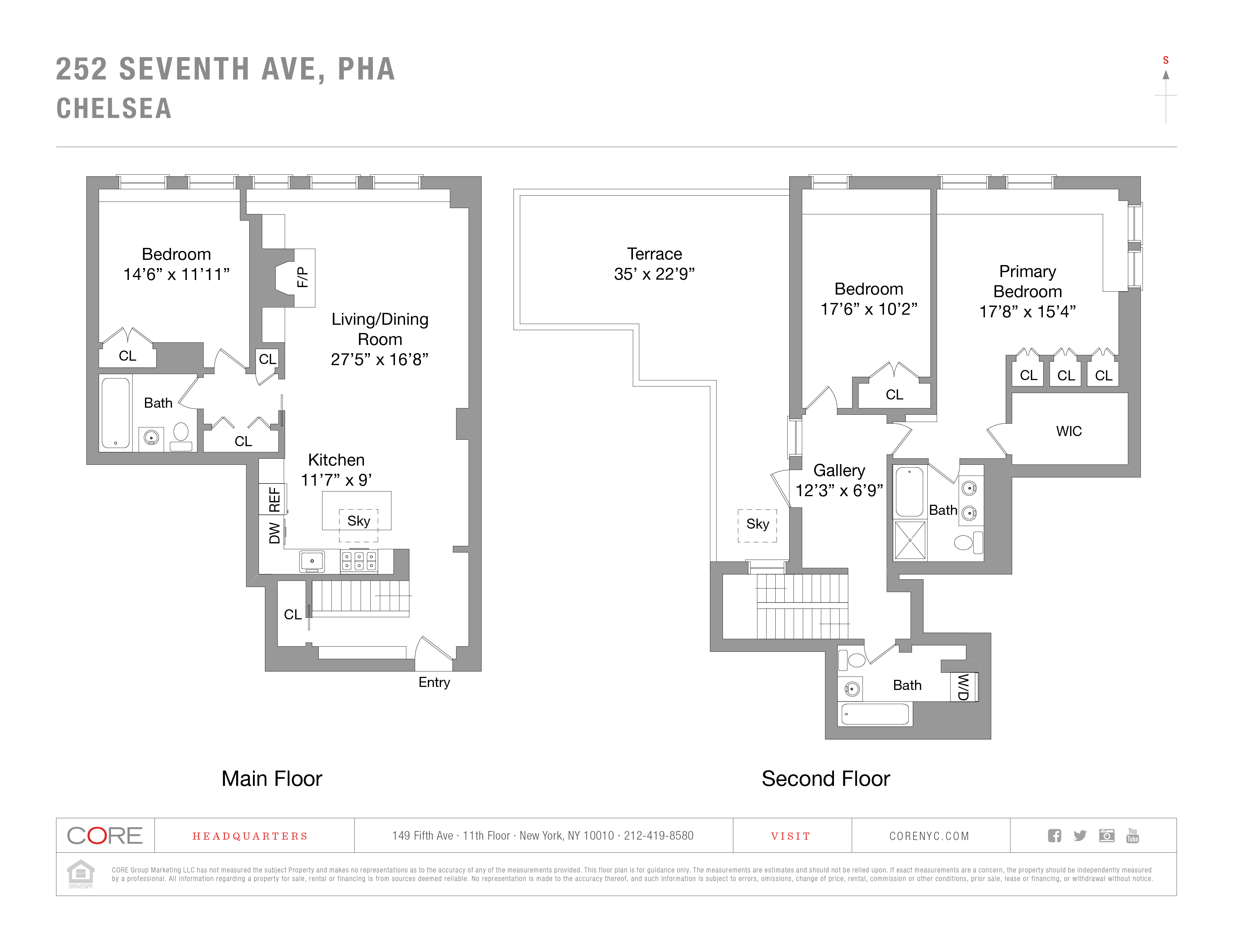 Floorplan for 252 Seventh Avenue, PHA