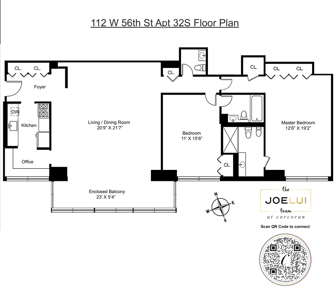 Floorplan for 112 West 56th Street, 32S